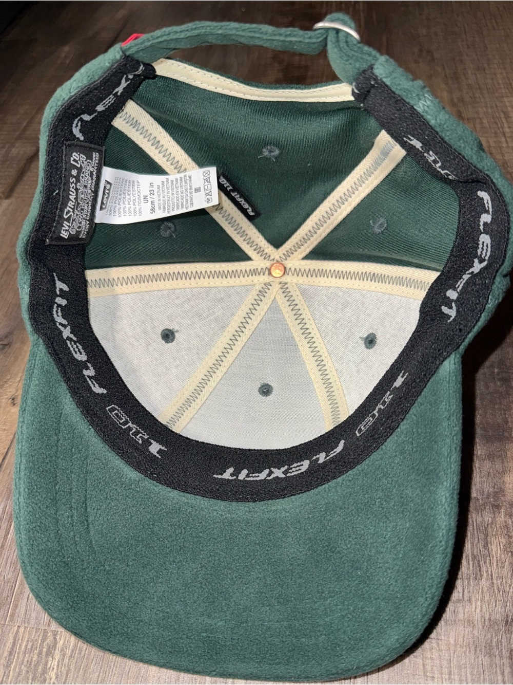 Levi's Dark Green Suede Baseball Cap Men’s or Women - Picture 4 of 6